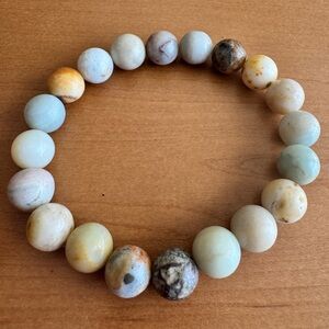 Amazonite 10mm round bead stretch bracelet 6.5 inch